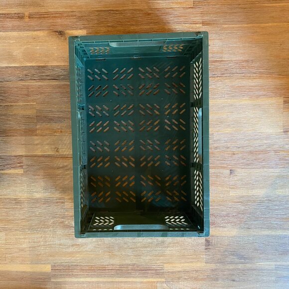 Urban Outfitters Felix Folding Storage Crate Set of 4 - Olive Green - Size Large - Picture 4 of 6